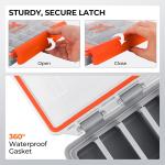 KastKing HyperSeal Waterproof Tackle Box 3600+3700 Tray W/Adjust Divider Storage