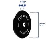 10 Lb Olympic Bar Weights - Bumper Pair-  Black - NEW