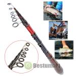 HEAVY DUTY CARBON FIBER TELESCOPIC FISHING ROD POLE PORTABLE SPINNING POLE