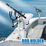 Fishing Aluminum Sure Grip Rod Pod Pole Holder Boat Steel PVC Coated Steel Wire