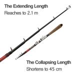 HEAVY DUTY CARBON FIBER TELESCOPIC FISHING ROD POLE PORTABLE SPINNING POLE