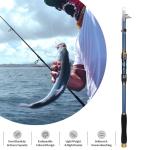 Heavy Duty Carbon Fiber Retractable Fishing Rod Pole Sea Freshwater Saltwater