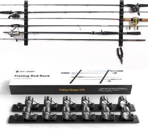 Wall Mount Fishing Rod Holders Horizontal/Ceiling Fishing Pole Storage Rack New
