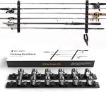 Wall Mount Fishing Rod Holders Horizontal/Ceiling Fishing Pole Storage Rack New