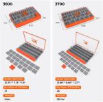 KastKing HyperSeal Waterproof Tackle Box 3600+3700 Tray W/Adjust Divider Storage