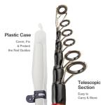 HEAVY DUTY CARBON FIBER TELESCOPIC FISHING ROD POLE PORTABLE SPINNING POLE