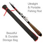 HEAVY DUTY CARBON FIBER TELESCOPIC FISHING ROD POLE PORTABLE SPINNING POLE