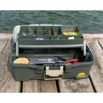 Fishing Tackle Box One Tray Gear Hooks, Bait Storage, Cantilever-tray Design