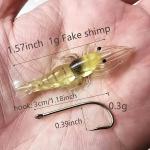 10pcs Luminous Shrimp Lures Saltwater Freshwater Bait Set Sharp Hooks