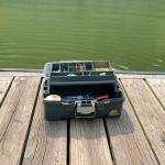 Fishing Tackle Box One Tray Gear Hooks, Bait Storage, Cantilever-tray Design