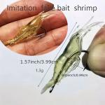 10pcs Luminous Shrimp Lures Saltwater Freshwater Bait Set Sharp Hooks