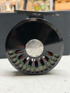 Abel TR 4/5 WT Fly Reel Click Pawl Large Arbor Rosewood w/ SA 4WT Line