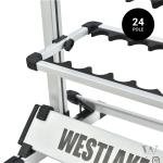 24 Rod Fishing Pole Holder Aluminum Alloy Stand Rack Storage Portable Tool US