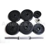 50lb Full Iron Dumbbell Adjustable Weight Fitness GYM Cast Iron Dumbbell Set