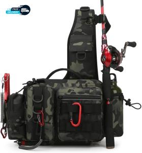 Fishing Tackle Bag Tactical Fishing Sling Tackle Storage Bag Lightweight 