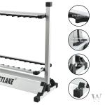 24 Rod Fishing Pole Holder Aluminum Alloy Stand Rack Storage Portable Tool US