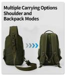 KastKing BlowBak Tactical Fishing Sling Bag - Waterproof Tackle Backpack w/ Rod