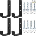 Heavy Duty Garage Hooks for Hanging 4pcs Black Garage Storage Wall Mount J Ho...