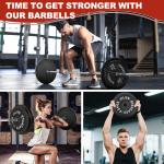 Cast Iron Weight Plates, 1-Inch Hole, 2-Pack or 4-Pack Options (2.5LB–45LB), Bla