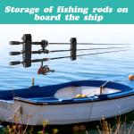 2 Pack Vertical Boat Fishing Rod Holders – Rod Rack with Straps for Deck Storage