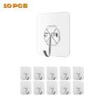 10/20 Pcs Adhesive Sticky Hooks Heavy Duty Wall Seamless Hook Hanger Transparent