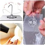 1~500 PCS Stainless Steel Adhesive Sticky Hooks Heavy Duty Wall Hook Hangers lot