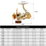 Yumoshi EF Fishing Spinning Reels 1000 2000 3000 4000 5000 6000 7000 8000 9000