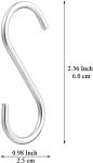 S Hooks for Hanging 30 Pack Heavy Duty Stainless Steel Multipurpose Hangers