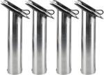 4 Pack 30 Degree Fishing Rod Holders  Stainless Steel with Rubber Cap & Gaske