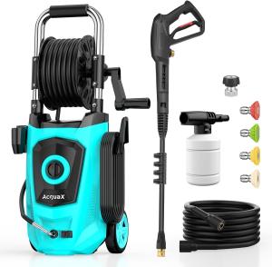 Electric Pressure Washer with Hose Reel 4300PSI Max 2.8GPM Power Washer Blue