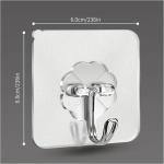 1~500 PCS Stainless Steel Adhesive Sticky Hooks Heavy Duty Wall Hook Hangers lot