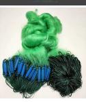 Super duty 13'X 328FT Finished Trammel Fishing Net, 3 Layers Gill Net, Seine Net