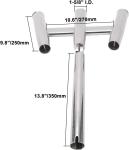 3 Tube Boat Fishing Rod Holder Stainless Steel Trident Outrigger Kite Fishing