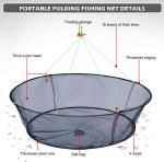 Foldable Fishing Landing Net Fish Catcher Network Crab Shrimp Mesh Trap for Kids
