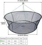 Foldable Fishing Landing Net Fish Catcher Network Crab Shrimp Mesh Trap for Kids