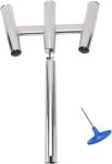 3 Tube Boat Fishing Rod Holder Stainless Steel Trident Outrigger Kite Fishing