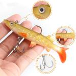 10Pcs Soft Fishing Lures Kits, Pike Lures, Fish Bait Bass Paddle Tail Swimbait