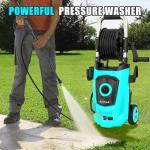 Electric Pressure Washer with Hose Reel 4300PSI Max 2.8GPM Power Washer Blue