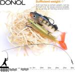 10Pcs Soft Fishing Lures Kits, Pike Lures, Fish Bait Bass Paddle Tail Swimbait