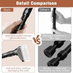 Black Shower Curtain Rod 40-87 "Adjustable Tension Carbon Steel Telescopic Rod Easy to Install without Drilling Holes Tension Curtain Rod for Bathroom Tension Rod Christmas Decoration Holder