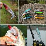 Artificial Bait Fishing Lures Whopper Plopper Hook Bait for Bass Pike Chub 03