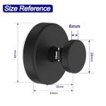 Bntuk Suction Cup Hooks for Shower, Removable Towel Hooks for Bathroom Window Glass Door Wall, Bath Robe Looafh Wreath Hook for Hanging - 2 Pack, Black