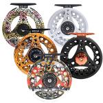 M MAXIMUMCATCH Maxcatch ECO Large Arbor Fly Fishing Reel (3/4wt 5/6wt 7/8wt) and Pre-Loaded Fly Reel with Line Combo (Brook Trout Fly Reel Loaded Moss Green Line, 3/4 Weight)