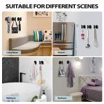 Kruodop Towel Hooks for Bathroom,2 Packs Wall Mount Towel Holder,Black Matte Wall Robe Hook,Stainless Steel Heavy Duty Door Hanger Towel Hook for Kitchen, Bedroom,Hotel,Pool,Coats(Drilling)