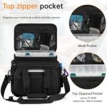 FREEAMG Fishing Tackle Bag - Holds 3400-3600 Size Tackle Boxes -Saltwater & Freshwater Fishing Bags - Padded Shoulder Strap Fishing Bags (Black) (Bag Only)