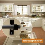 KOLAKO Curtain Rod Bracket, Heavy Duty Curtain Rod Holders Single Decorative Rod Hooks Hanger for 1 Inch Rod, Black 4 Pack