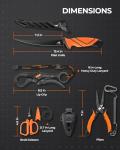 KastKing SteelStream Fishing Tool Set, Fishing Gear - Corrosion Resistant Fishing Pliers, Fillet Knife, Fishing Scissors, Fish Lip Gripper, Multi-Functional Jaw, Fishing Gifts for Men