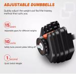 NEW Adjustable Dumbbell Dumbbells Weights 552 Set Pair 52.5lbs - TWO DUMBBELLS