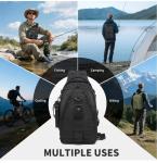 Tactical Fishing Tackle Backpack - Waterproof Sling Bag Rod Holder for Anglers