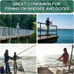 Foldable Bridge and Pier Fishing Net Drop Net Multi-Purpose Foldable Rubber US